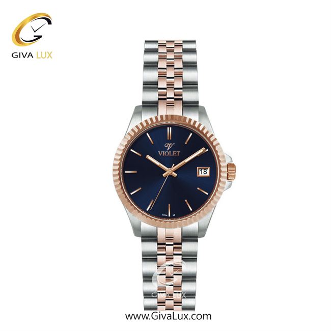 ساعت مچی اورجینال زنانه ویولت VIOLET نقره ای-رزگلد | نقره ای-رزگلد| سرمه ای| کد رفرنس 0558/2 | 0573/2